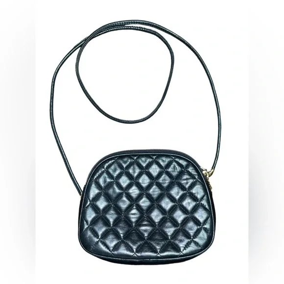 Vintage Judith Leiber Fabulous Small Classic Black Quilted Leather Crossbody Bag